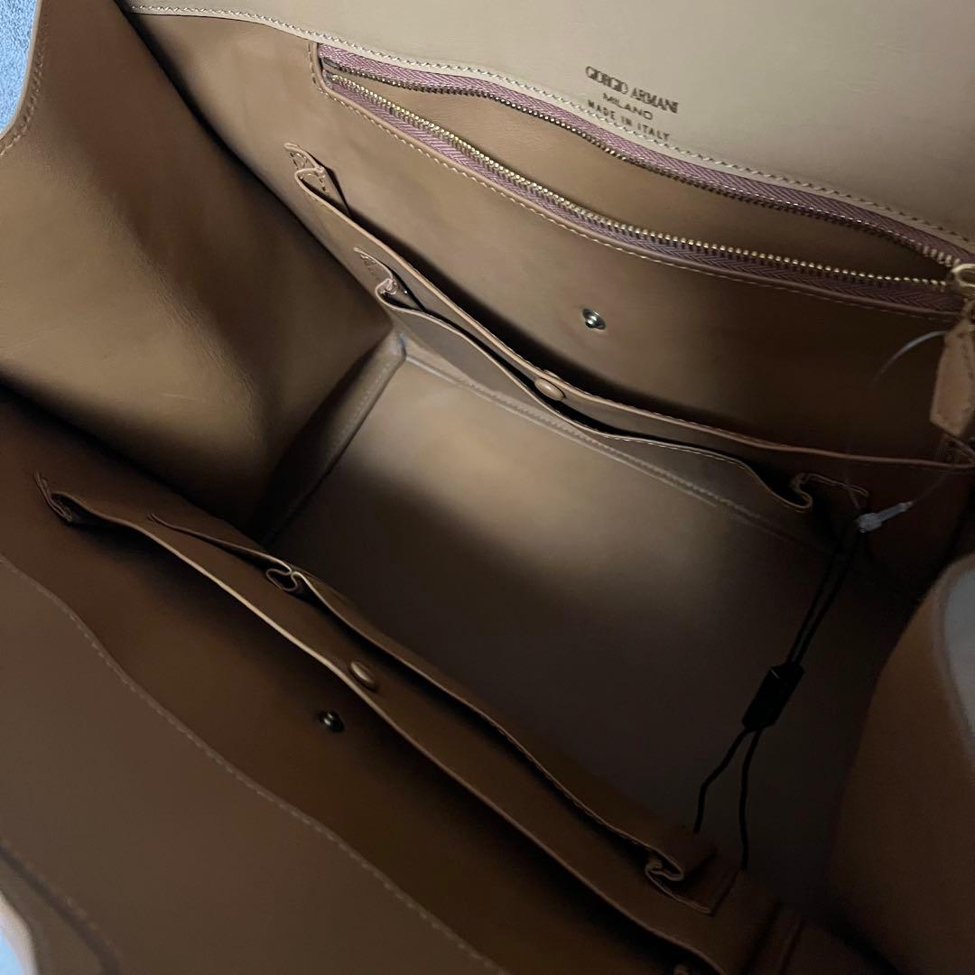 ジョルジオアルマーニ GIORGIO ARMANIレザー ベージュ ハンドバッグ