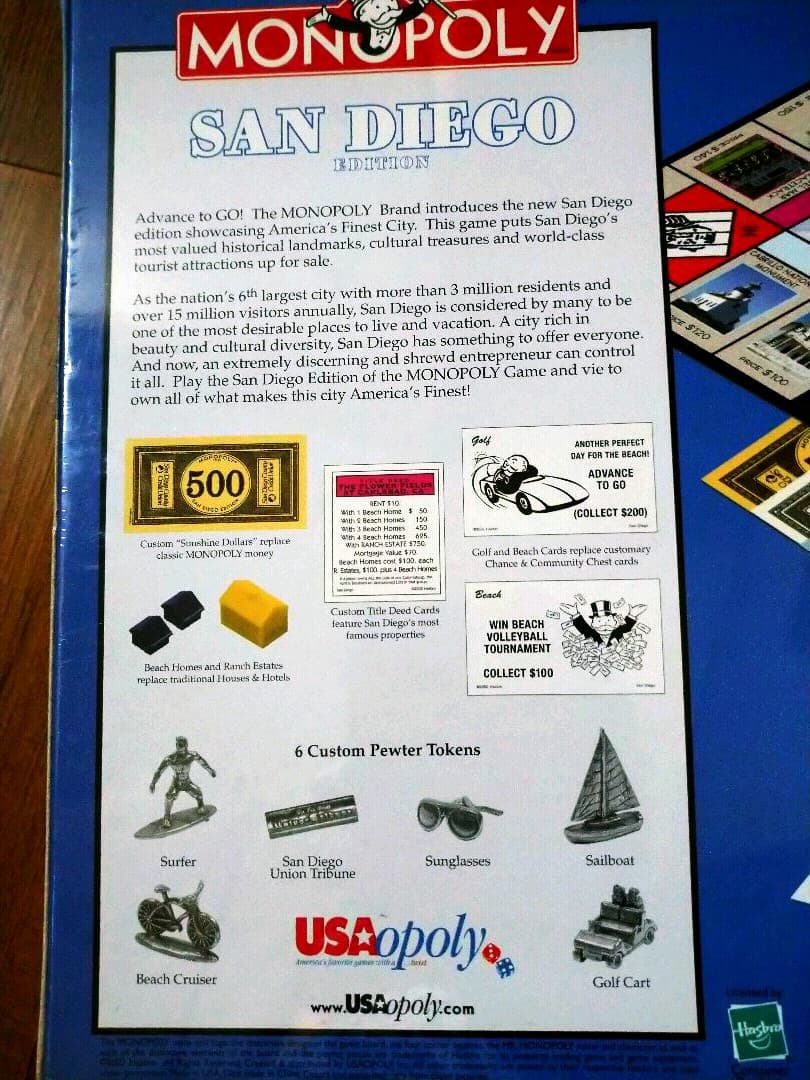 モノポリー　サンディエゴエディション　新品未開封