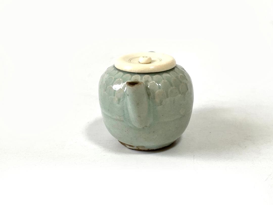 骨董 アンティーク 中国古陶磁 青白磁 影青 水滴 茶入 書道具 見立て茶入