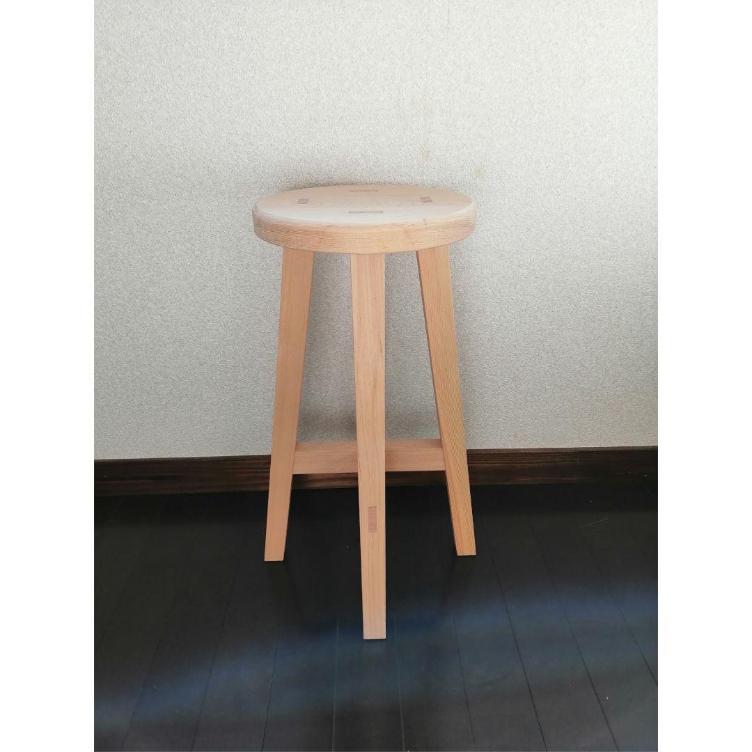 木製スツール　座面幅30cm×高さ47cm　丸椅子　stool