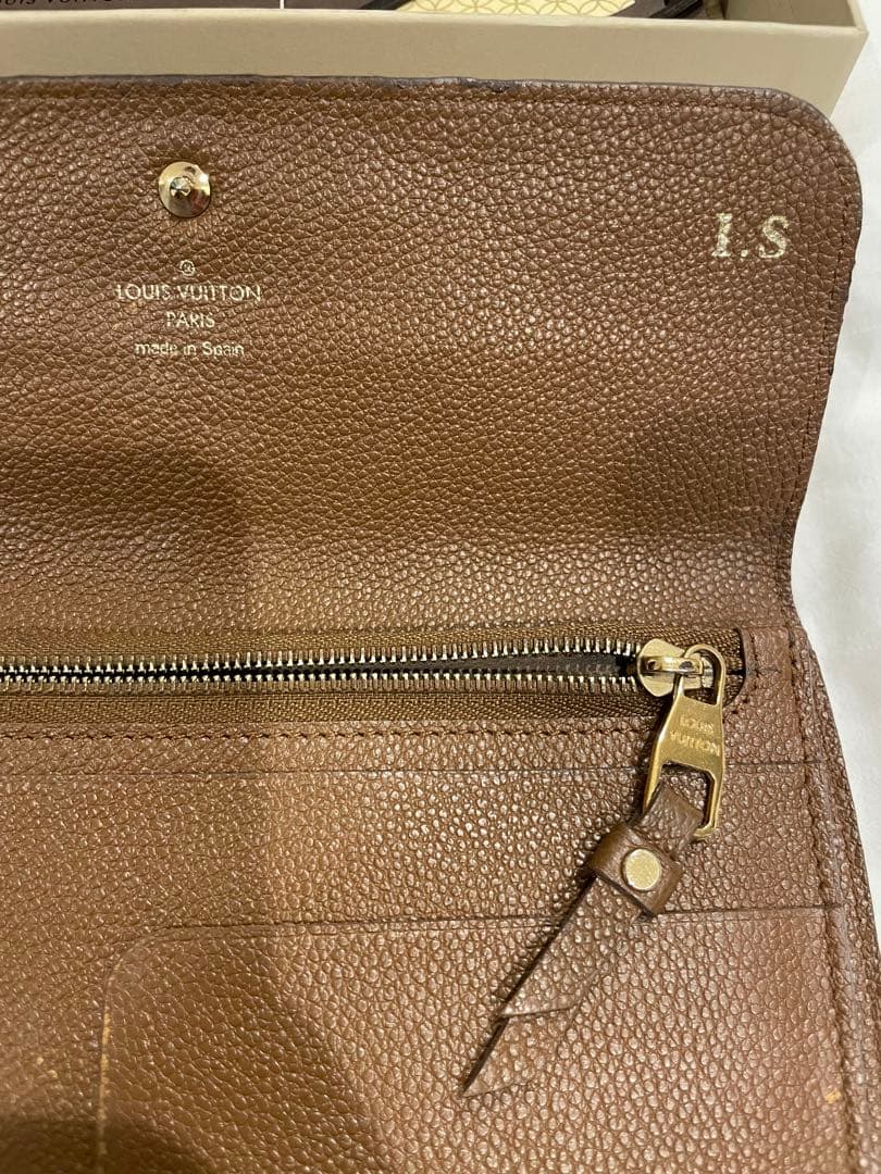 Louis Vuitton ブラウン レザー 長財布