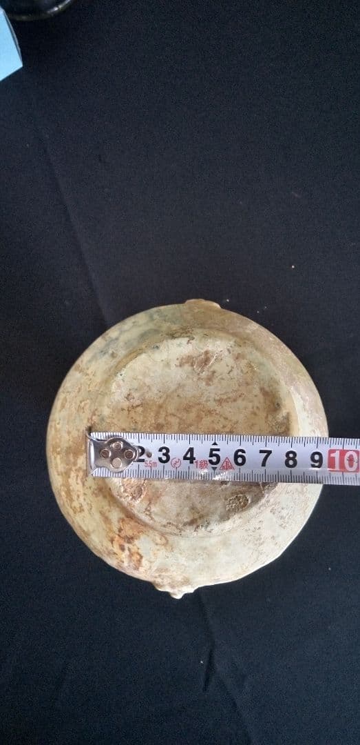 中国古陶器製瓶型 、緑釉双耳、緑釉銀化 高さ約20cm