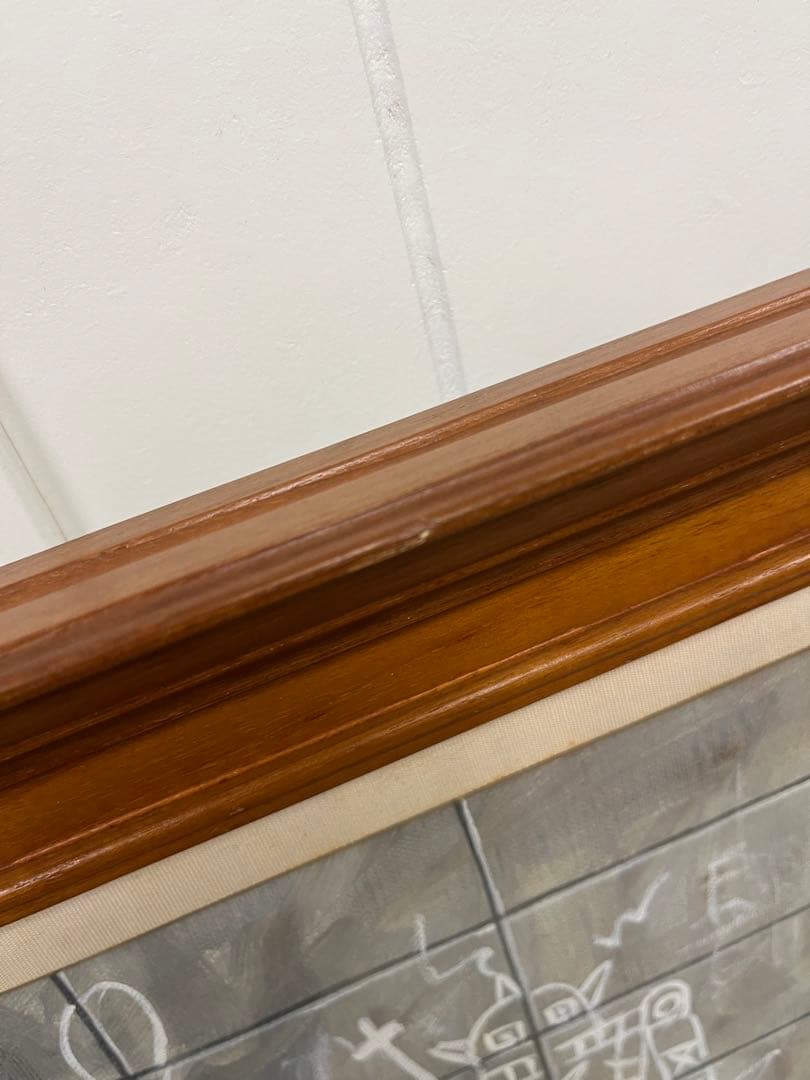 望月一雄 「落書き」 油彩　貴重　額装品