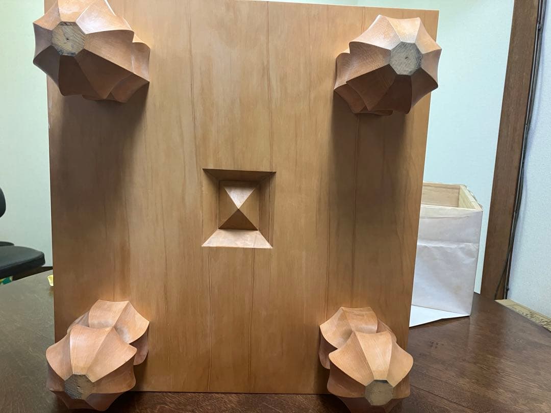 囲碁盤　脚付　本榧　天柾