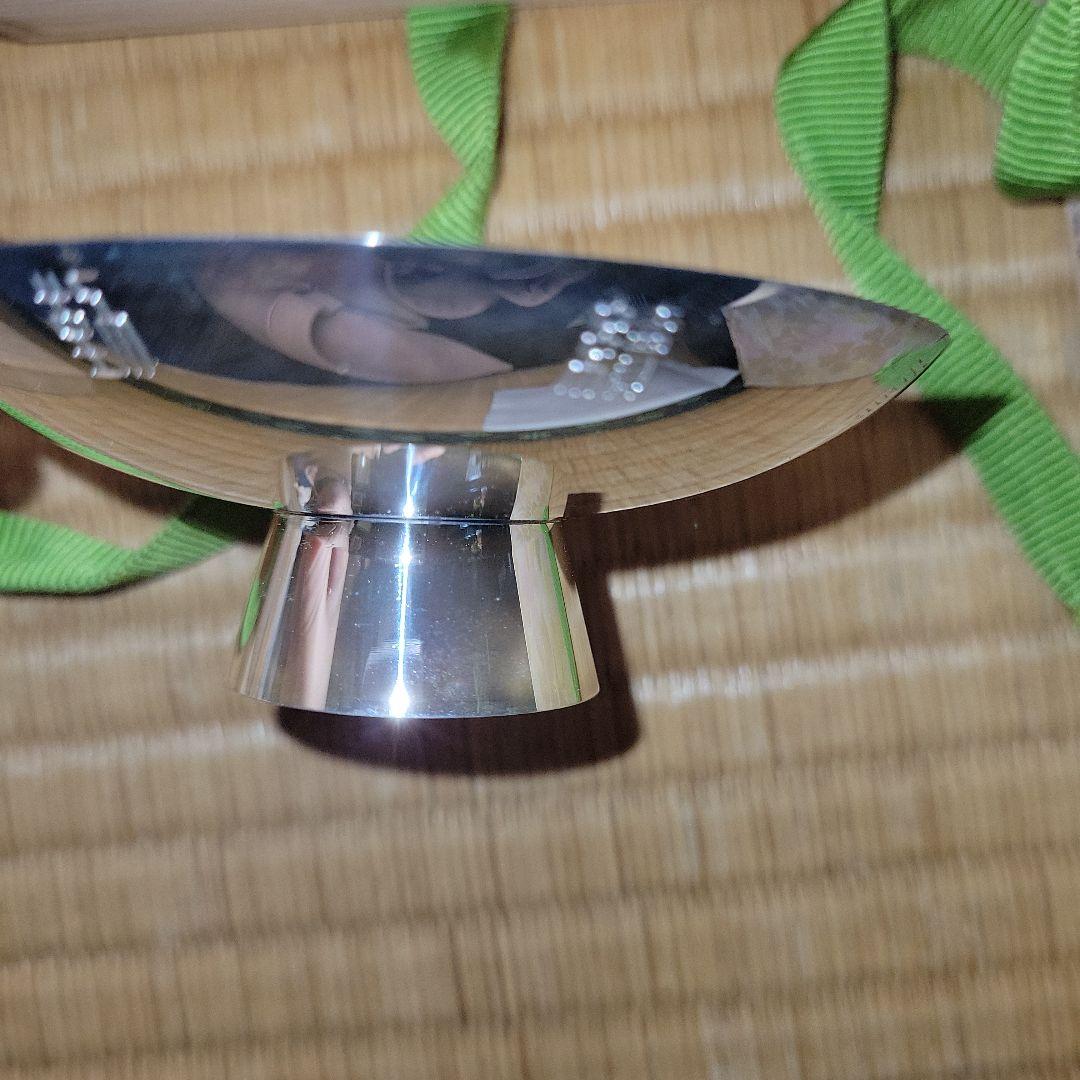 桜模様の金属製平皿 木箱付き