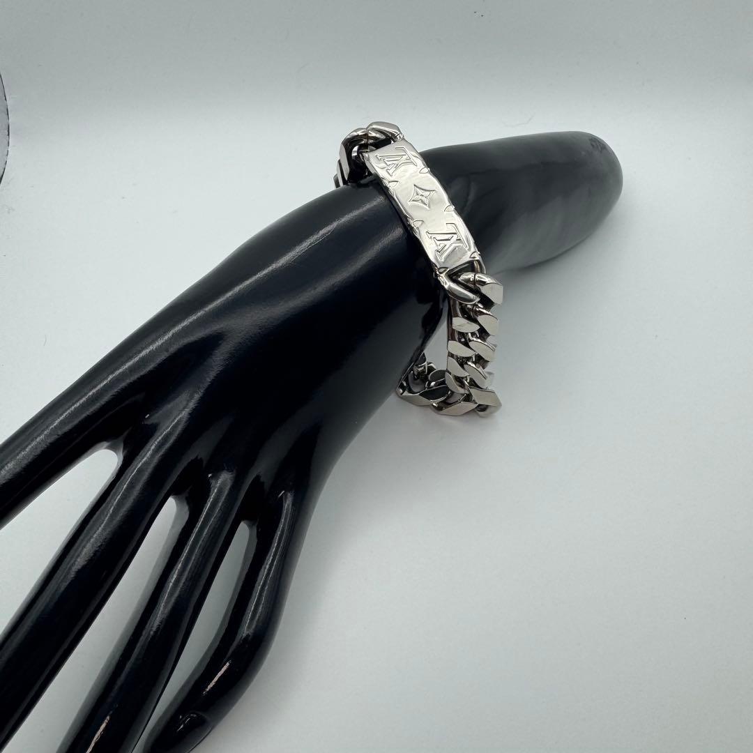 美品 ルイヴィトン　コリエ　チェーン　ブレスレット　シルバー　モノグラム　LV