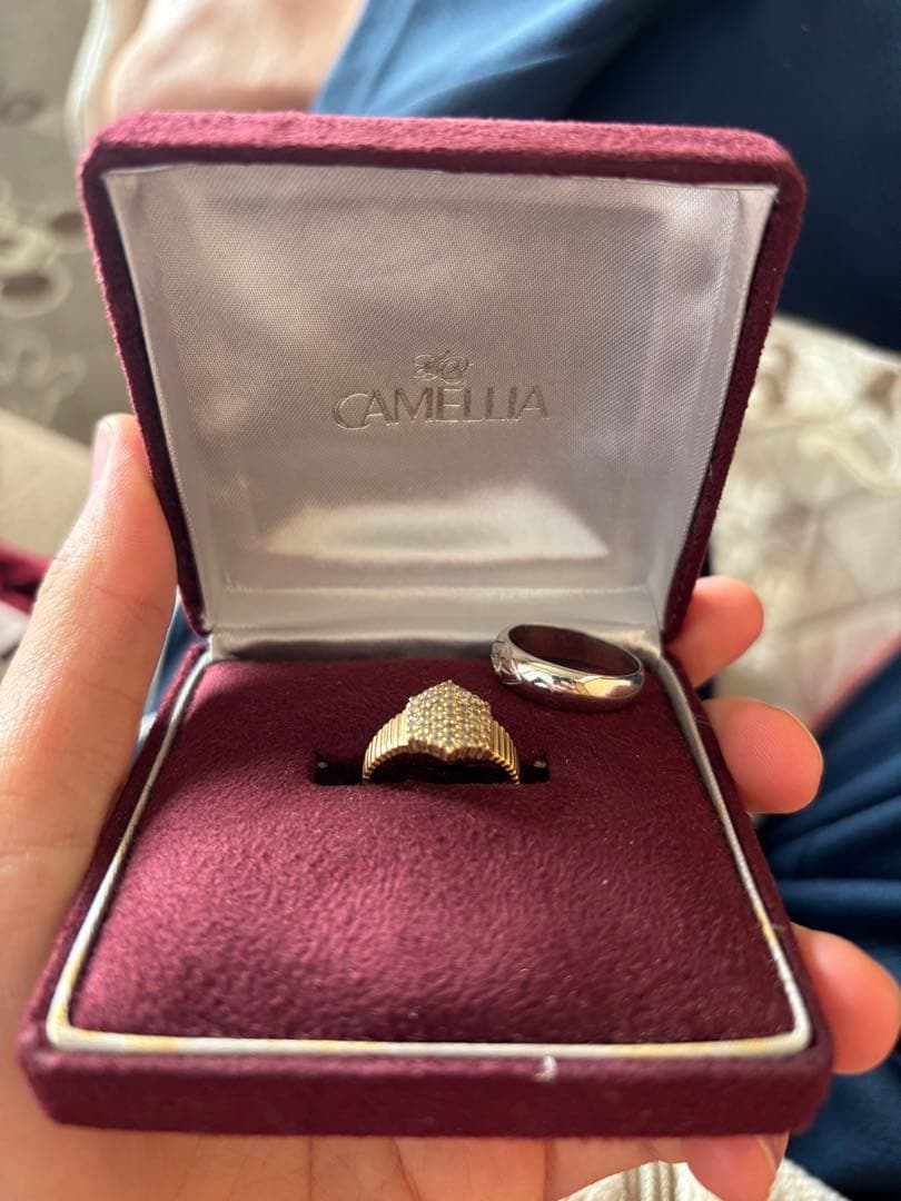 オパールと金製リングセット　メイコー　CAMELLIA