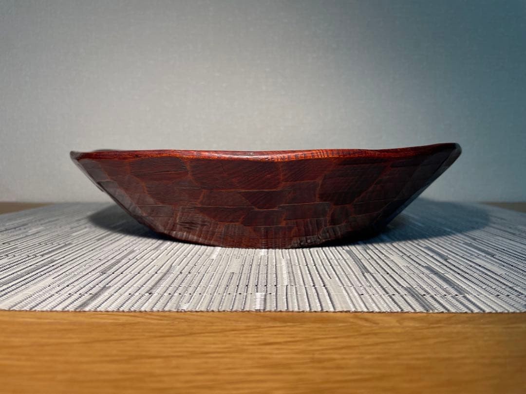 0318 烏城彫？ 菓子器 小物入れ 装飾皿 27cm