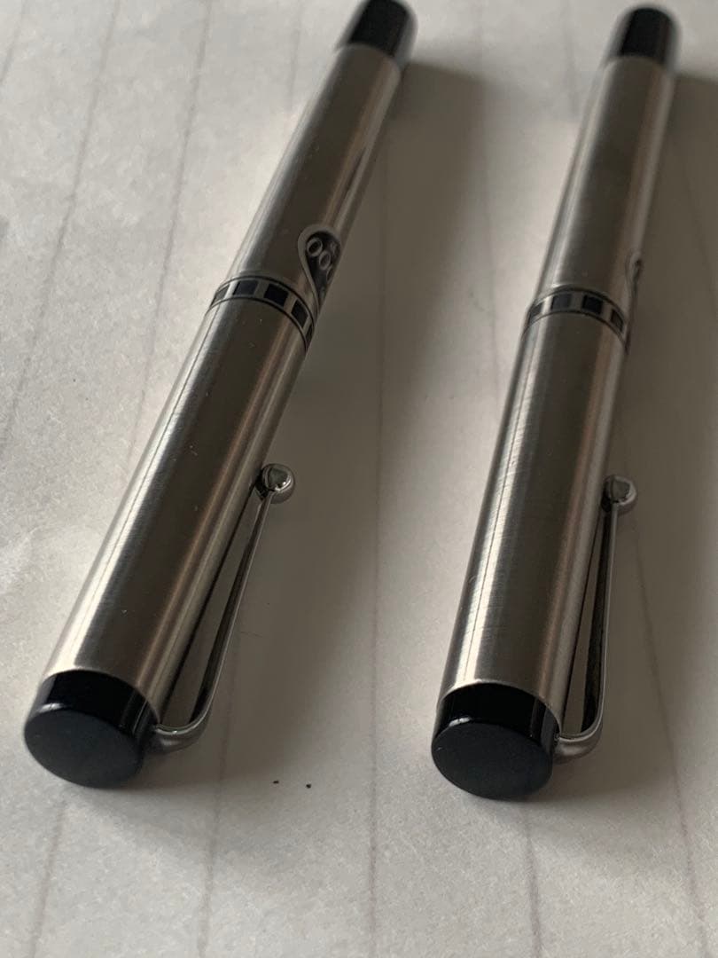 廃番 プラチナ 蝕刻 万年筆 18K 2本まとめ売り