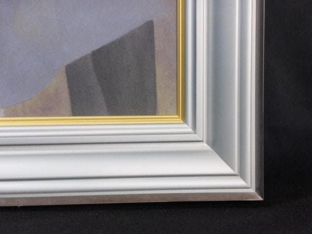 橋本弘安　落款印譜 共シール『窓辺』 日本画　紙本に岩絵具彩色 1011W