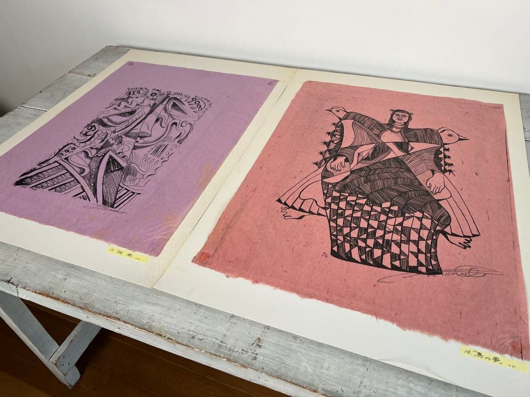 猪瀬辰男リトグラフ24点 限5-20 署名入 1980年 銅版画・石版画