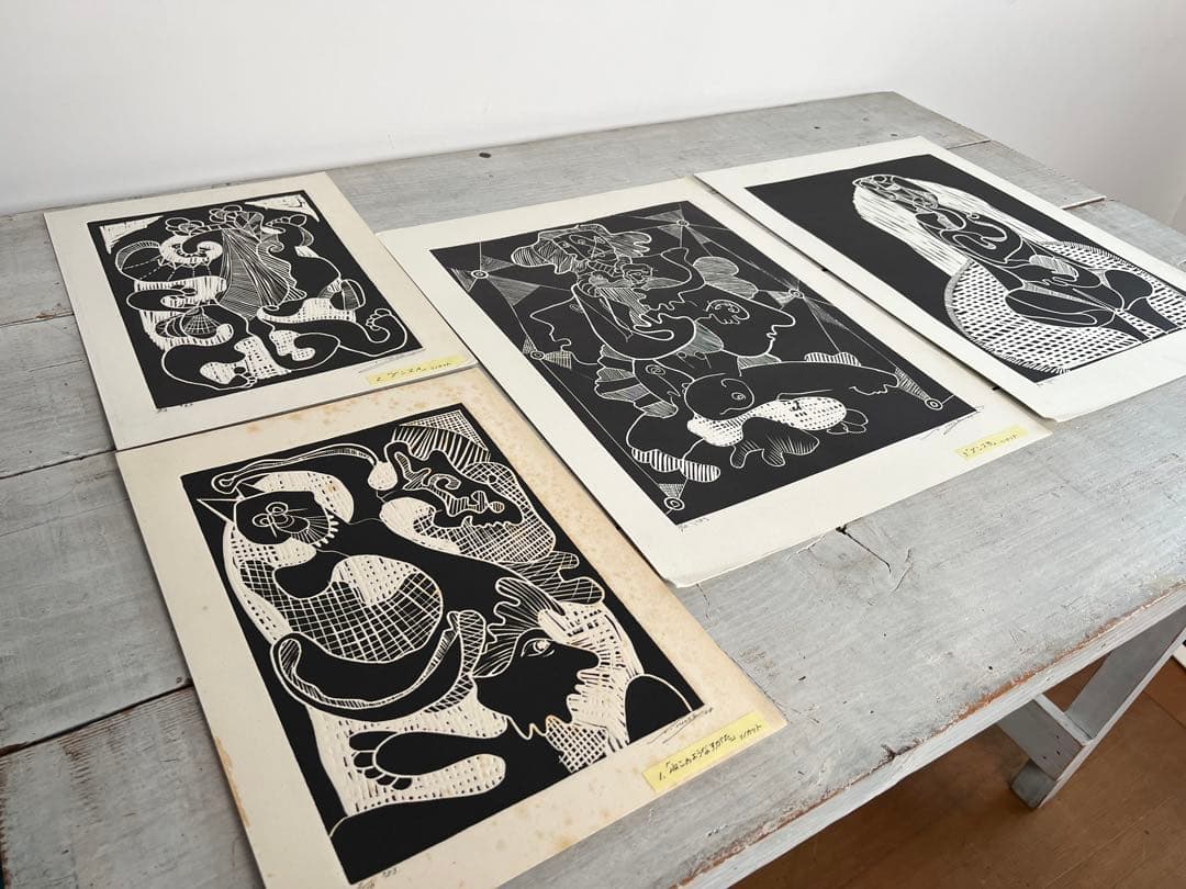 猪瀬辰男リトグラフ24点 限5-20 署名入 1980年 銅版画・石版画