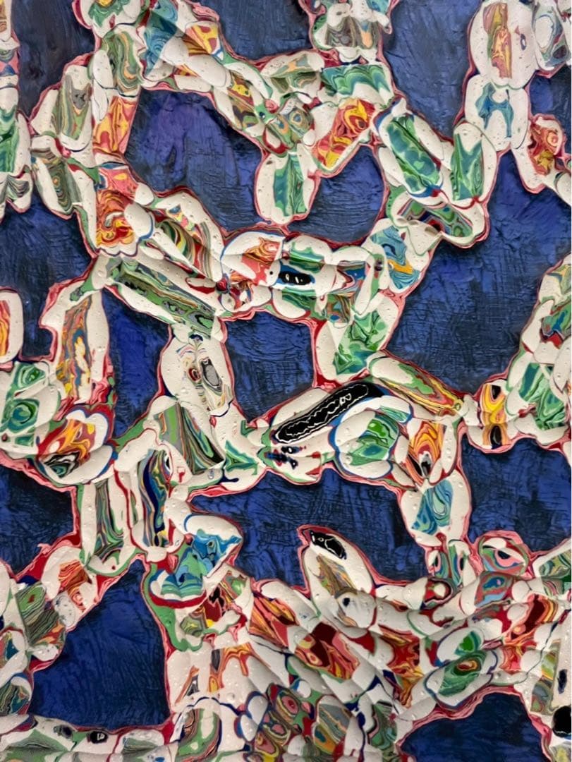 蛇目 2016年作 アクリル作品 抽象画 サイン入