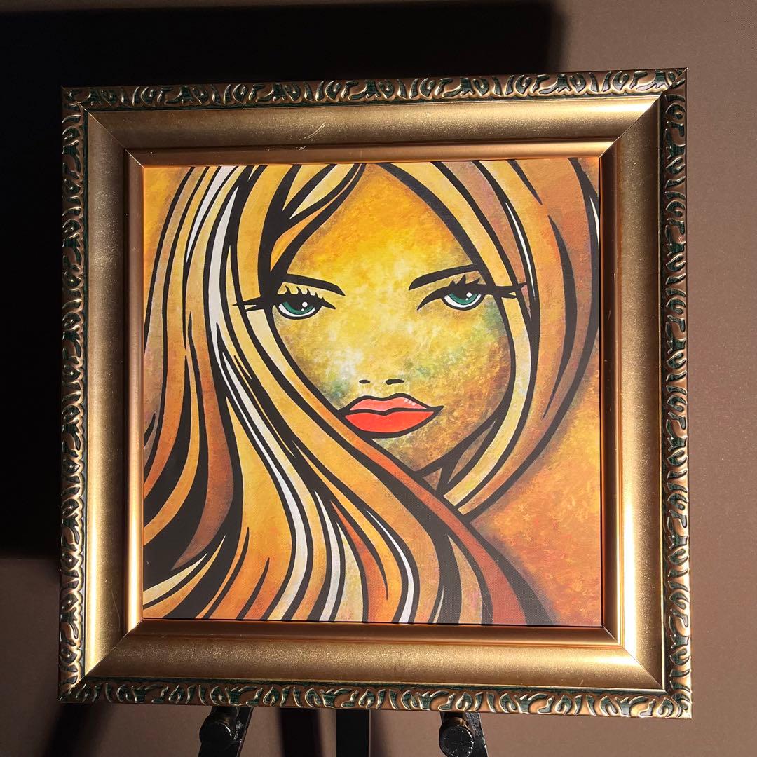 キャンバスプリントoriental girl 絵画 額付き インテリア