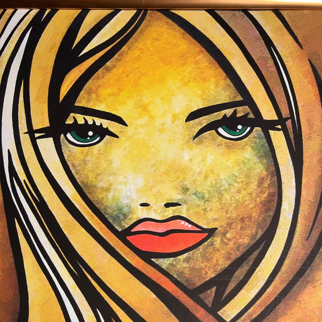 キャンバスプリントoriental girl 絵画 額付き インテリア