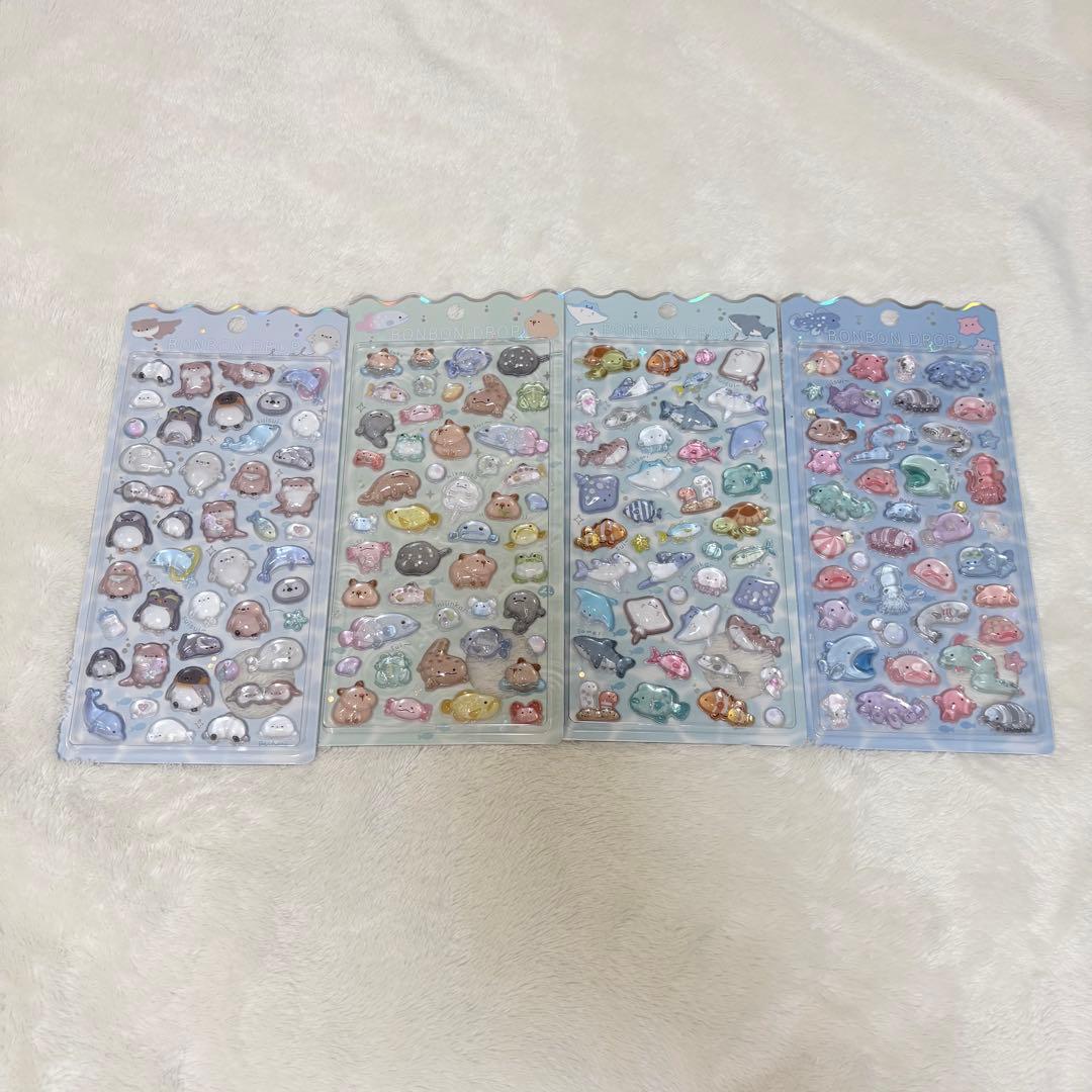 ボンボンドロップシール　水族館限定　4個セット　正規品