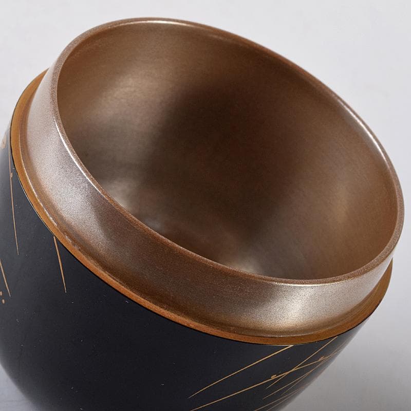 茶道具 前端春斎造 春草蒔絵 内銀溜 黒棗 建仁寺竹田益州極め箱 D