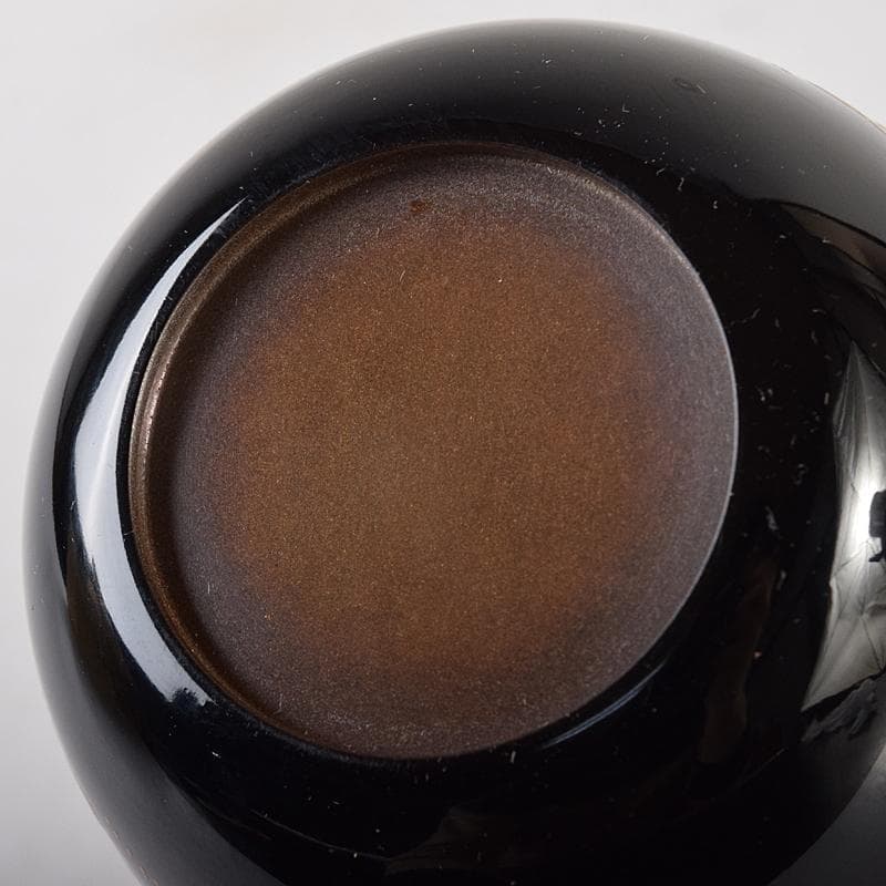 茶道具 前端春斎造 春草蒔絵 内銀溜 黒棗 建仁寺竹田益州極め箱 D