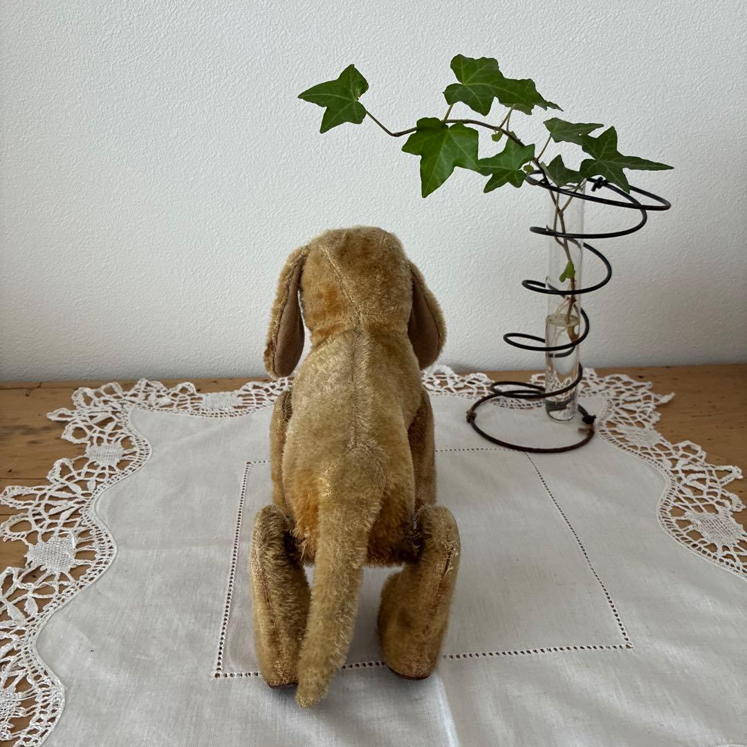 アンティーク犬 ダックス｜英国アンティーク 犬ブローチ 陶器orガラス