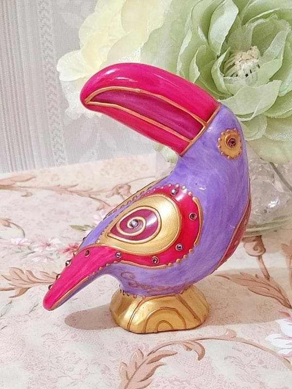 カラフル トゥカン 陶器製 郷土玩具 コスタリカ 笛？ カラフルな