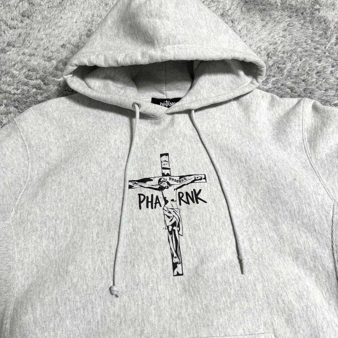 激レア PHATRNK)ファットランク 前後ビッグキリストロゴパーカー XL