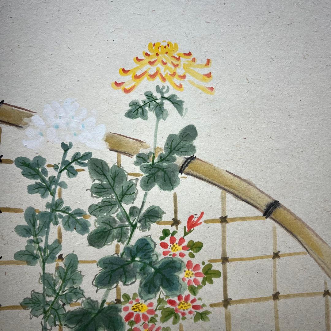 4157 佐藤朴堂 「桂秋色」 共箱 肉筆 紙本 書 日本画 掛軸 大徳