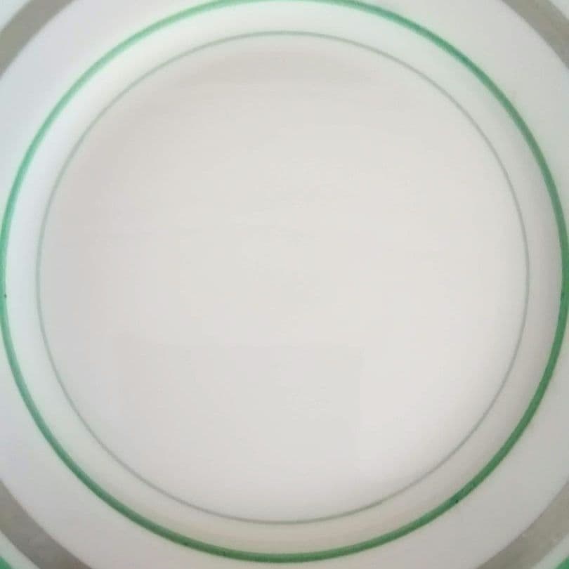 逸品 シェリー ケーキ皿 飾り皿 アールデコ 銀彩幾何学模様 1925年製