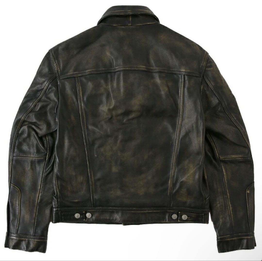 diesel cow leather jacket Diesel Cow Leather Jacket - Black