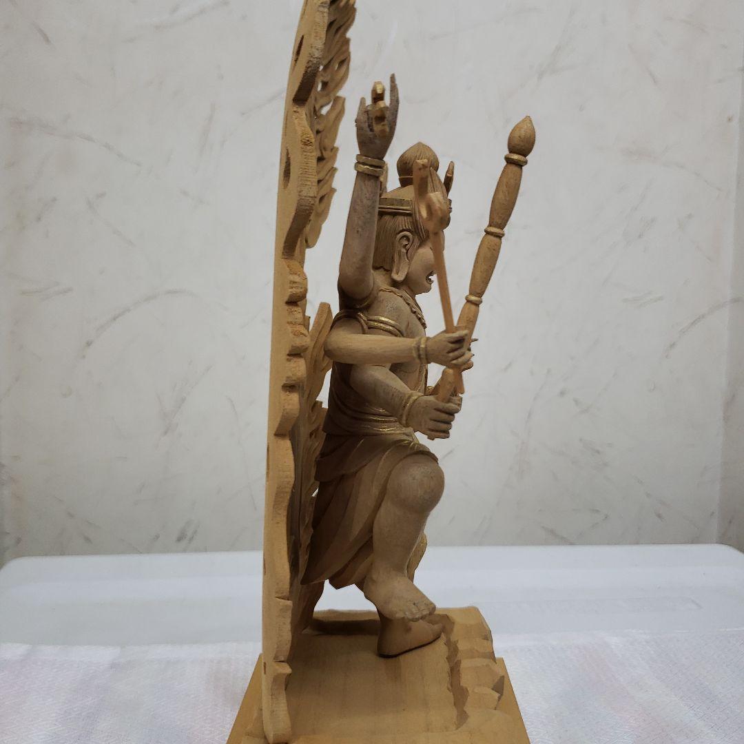 Bフライデー蔵出し特価上彫り仏像◇楠材 烏枢沙摩明王5