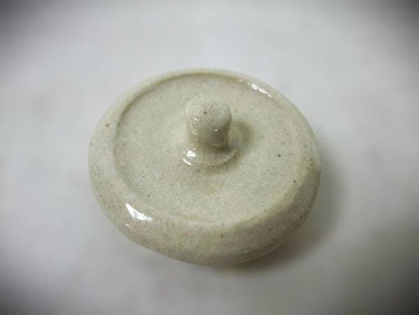 茶道用陶器壺 青金花 柄茶道具 茶入れ 蓋 陶磁器 仕覆 美