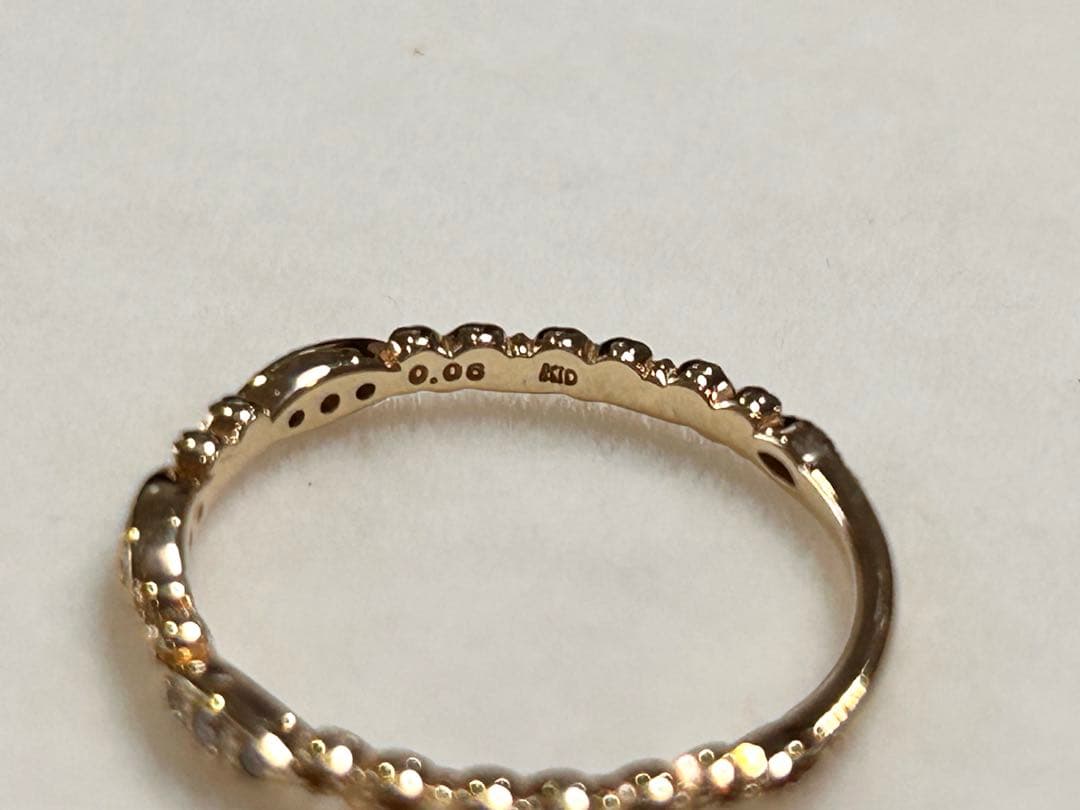 ゆ*ー様 ageteアガット K10YG 11号 ダイヤモンド カルムリング 販