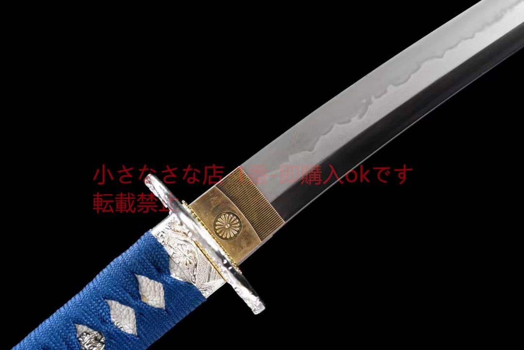 丁子焼研磨灰刃白地黒『白玉海棠』古兵器 武具 刀装具 日本刀 模造刀 居合刀