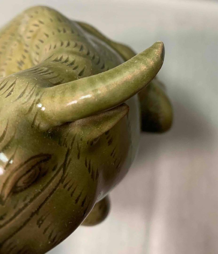 中国 牛置物　f2220606