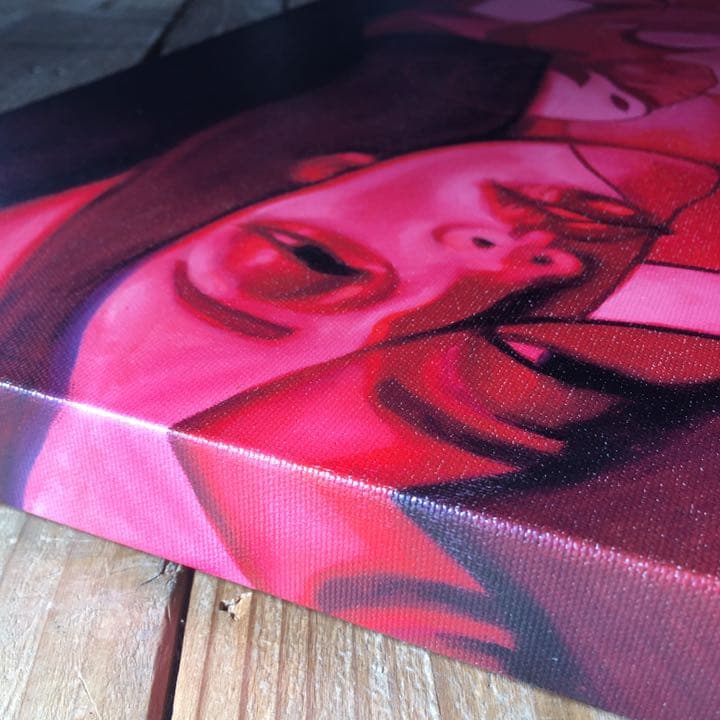 大型　アート　キャンパス　女性