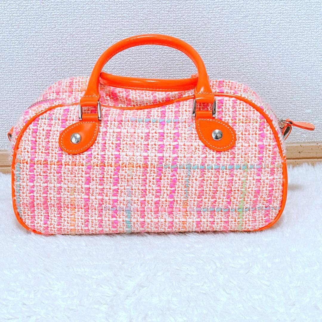 y2k サマンサタバサ×ニッキーヒルトン ミニボストンバッグ ツイード