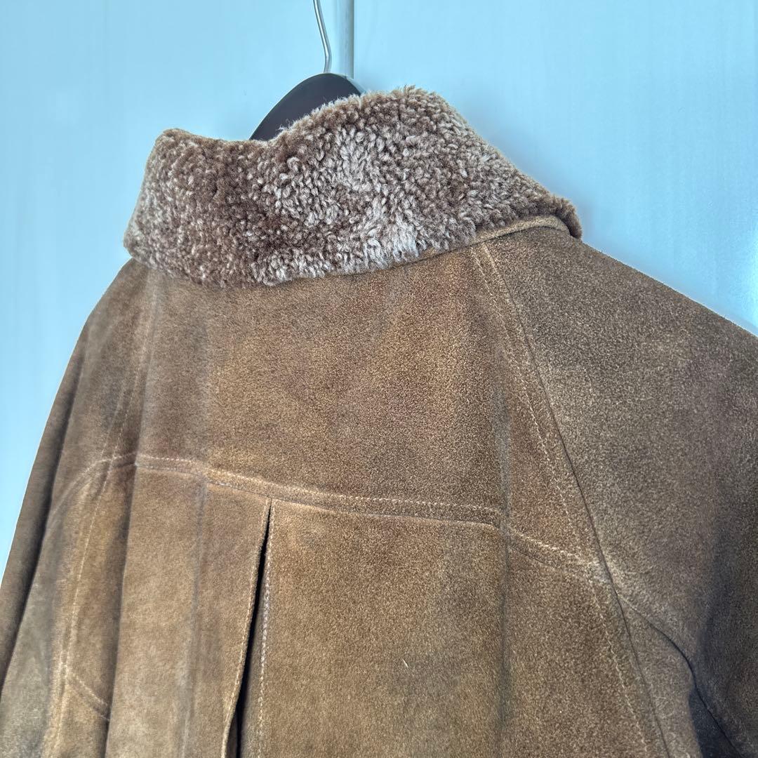 ダブルアールエル RRL 熊ジャン シアリング スエード L