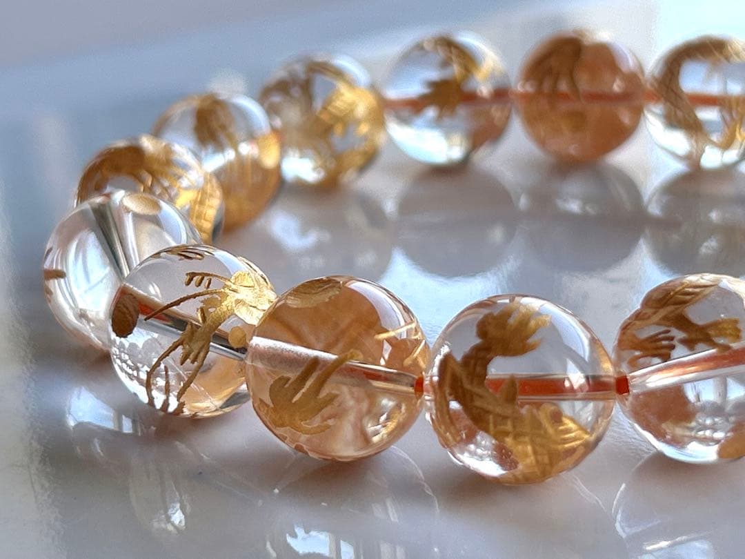 ✨二翼のパパ 様お取り置き分✨超美品✨ヒマラヤ水晶　ブレスレット✨龍