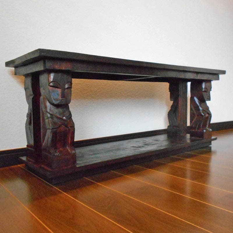 アジアン家具 バリ家具 花柄模様 ロータイプ TVボード TV台 テレビ台