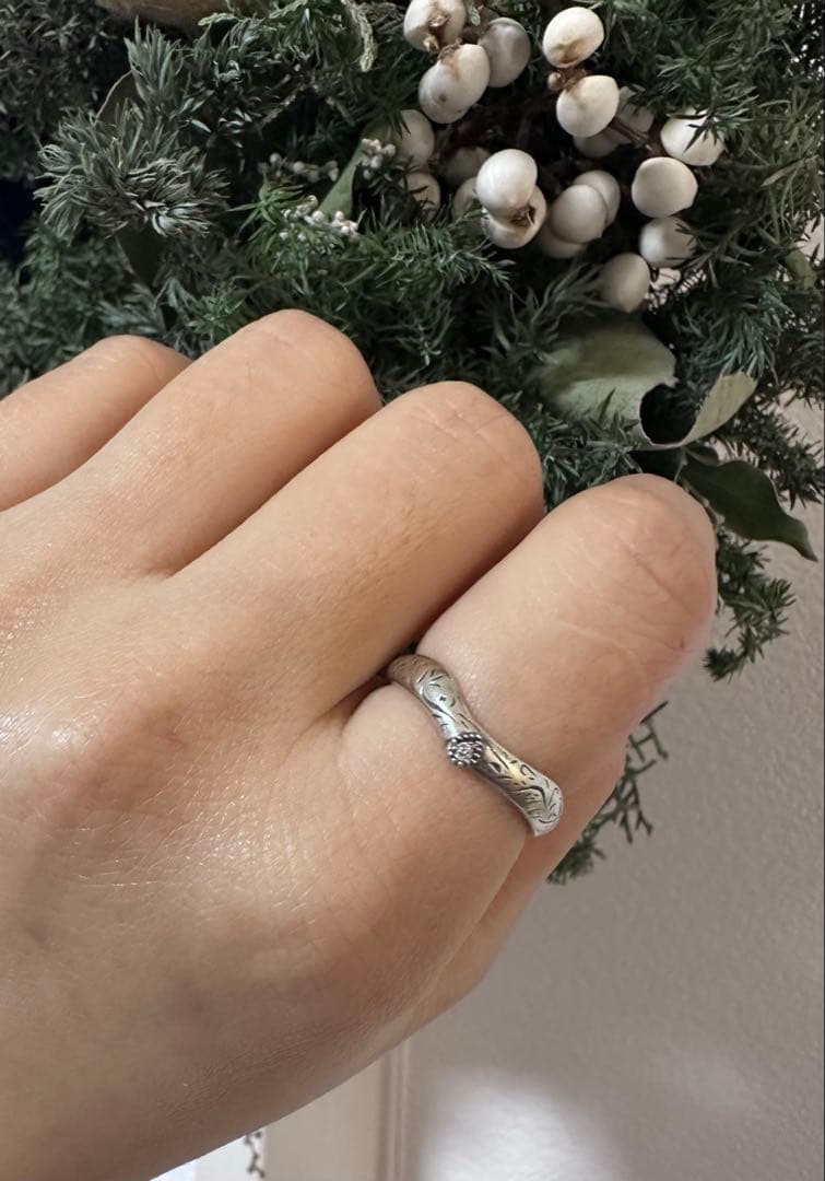 agete アガット　シルバー　ダイヤ　リング　11号　ヴィンテージ感