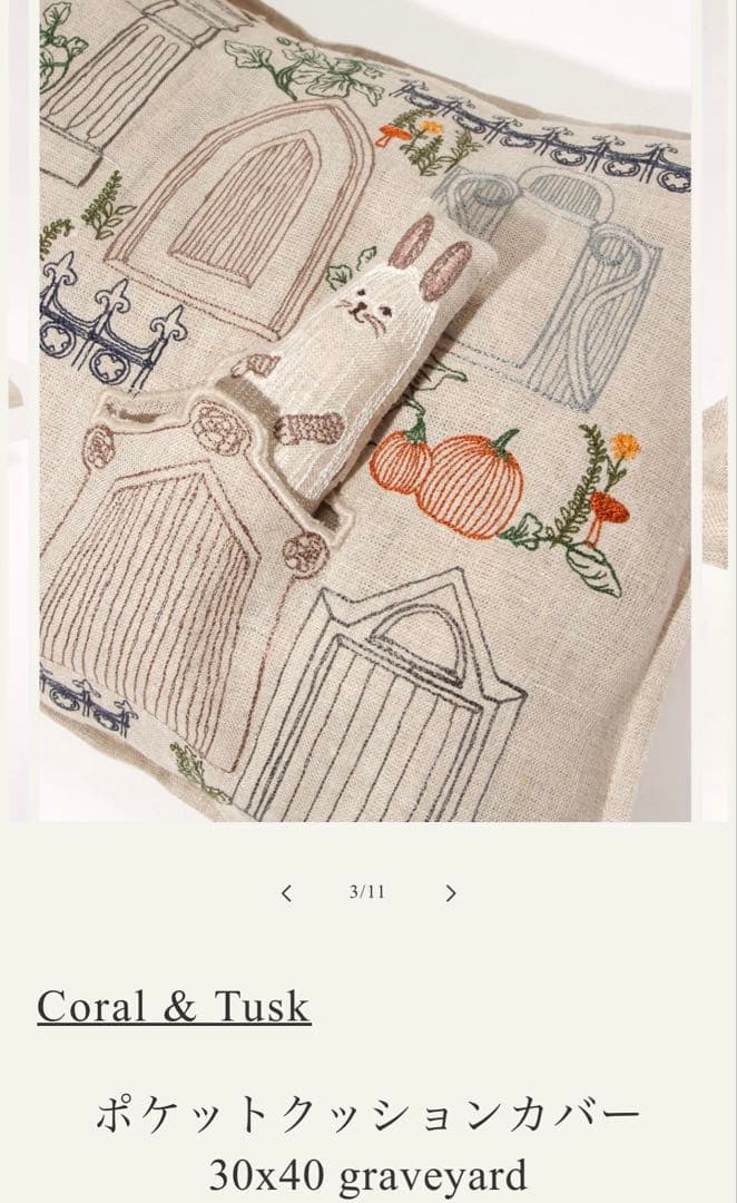 Coral & Tusk Halloweenハロウィン　ポケットクッションカバー