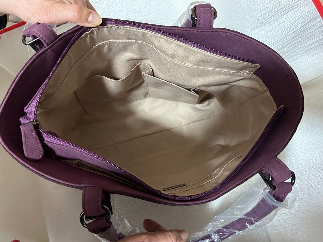 岡重　okajima バック　ダークパープル 新品