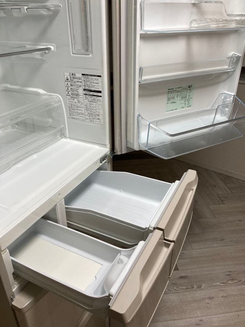 美品　Panasonic 冷蔵庫 NR-E436TL-N 自動製氷　フルオープン