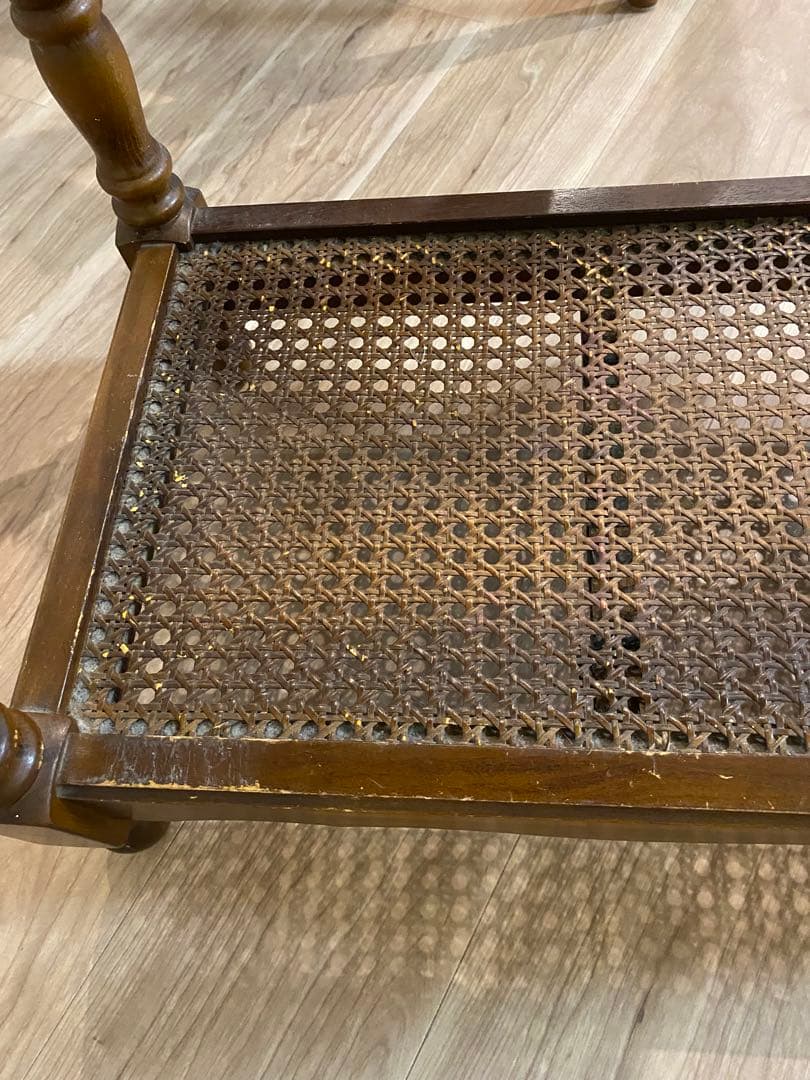 カリモクコロニアル木製クラシック電話台 ライティングビューロ ろくろ