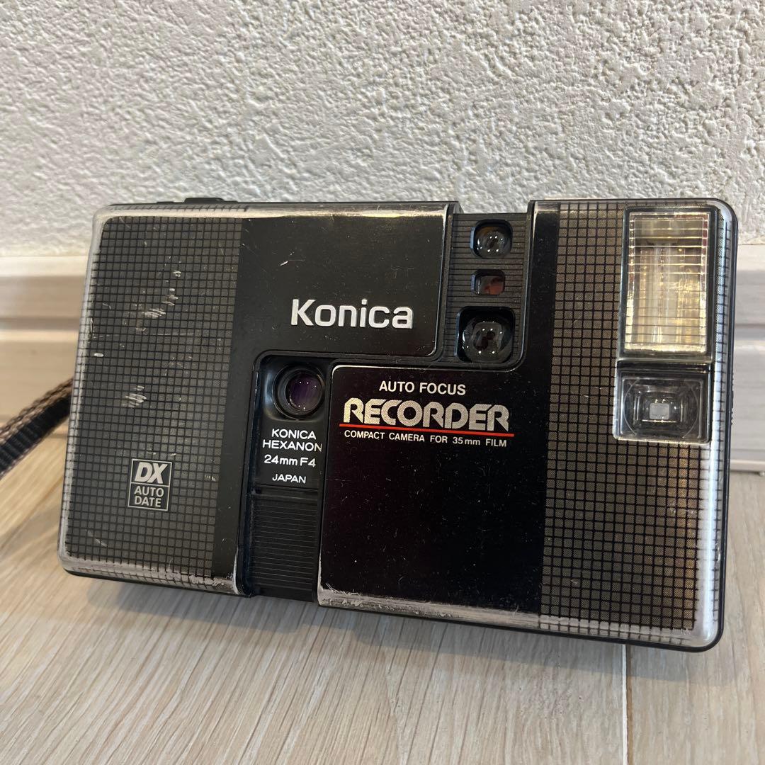動作確認済Konica RECORDER コンパクトカメラ フィルムカメラ Konica RECORDER ゴールド | Totte Me Camera