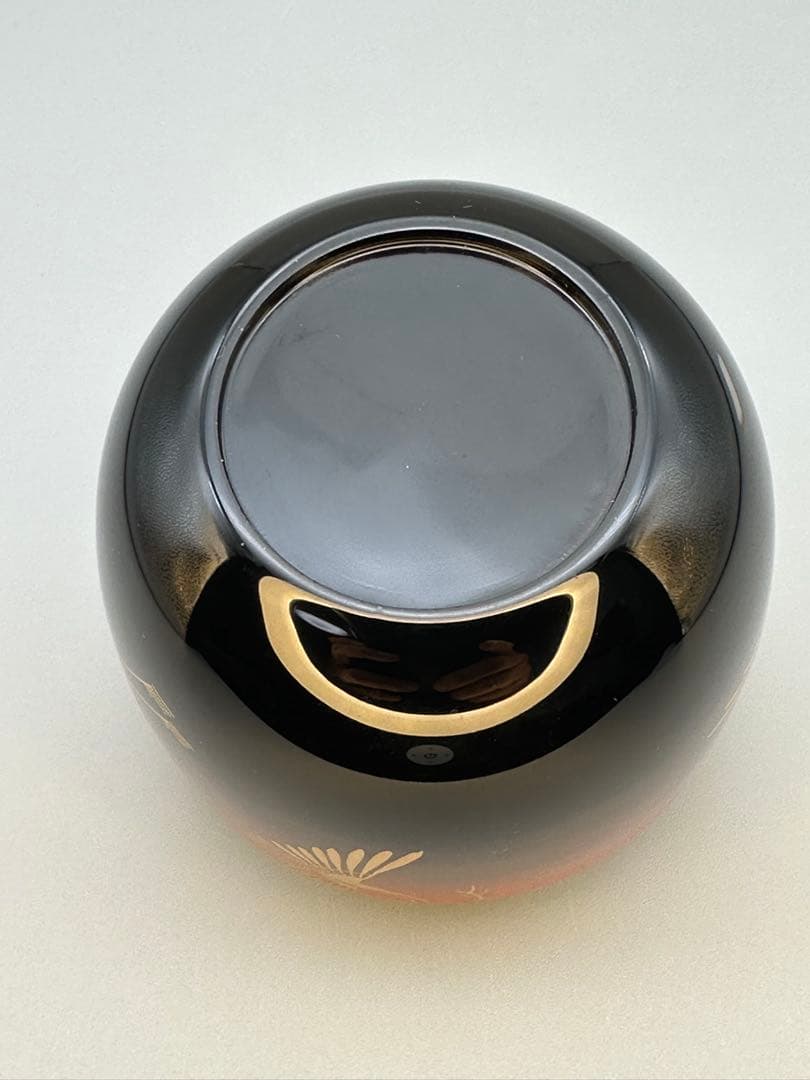 茶道具 天然木 黒柿製 無垢彫 綺麗な木目の棗 V R8964 茶道具 天然木