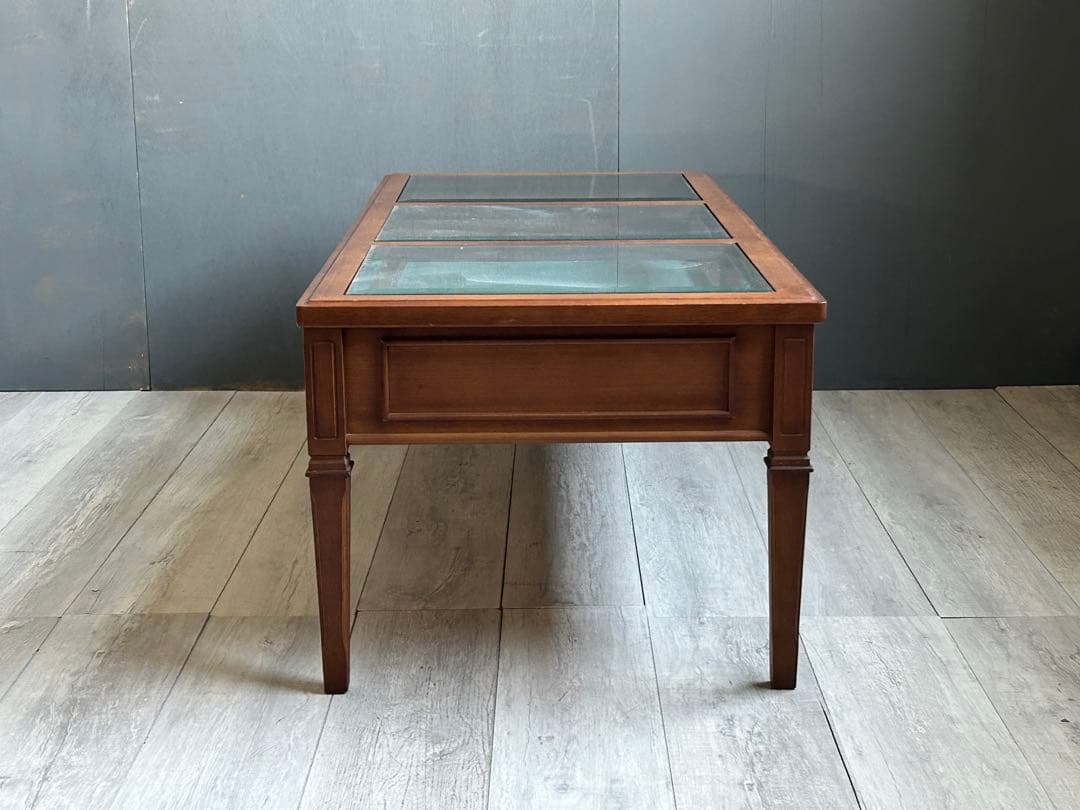 希少　maruni マルニ　オールドマルニ　ガラステーブル　ローテーブル　YZ