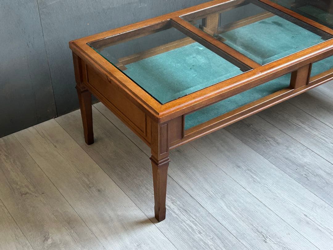 希少　maruni マルニ　オールドマルニ　ガラステーブル　ローテーブル　YZ