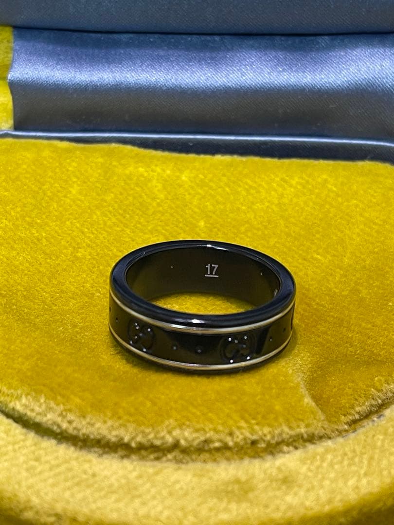 GUCCI グッチ K18ホワイトゴールド コランダム リング 17号