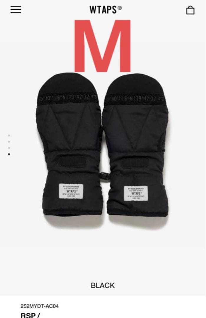 WTAPS RSP / GLOVE / POLY BLACK Mサイズ
