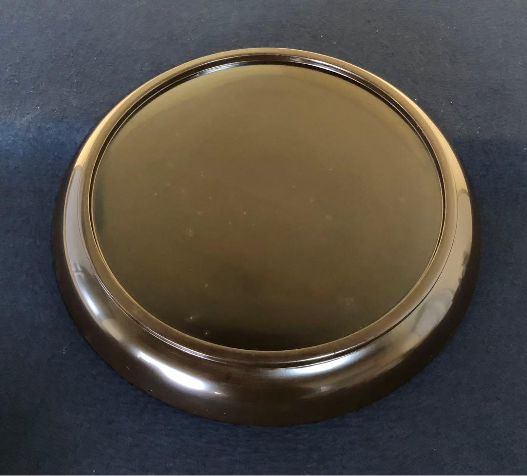 《レ》茶道具 真塗 大円盆 木製漆器 元箱　251125え6